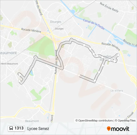1313 Bus Line Map