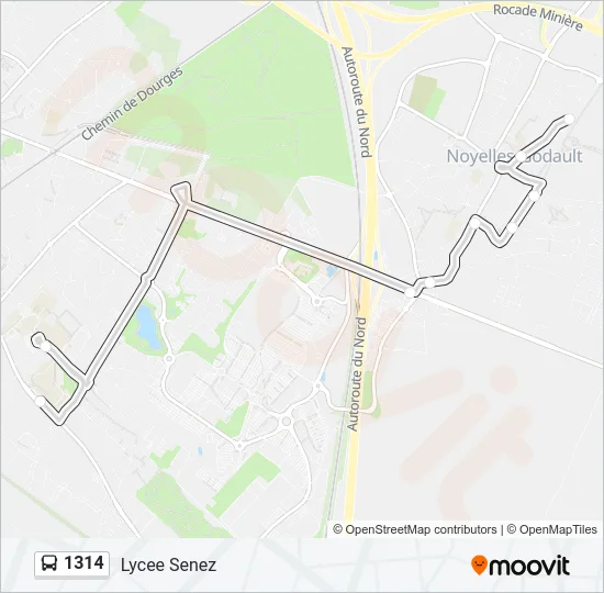 1314 Bus Line Map