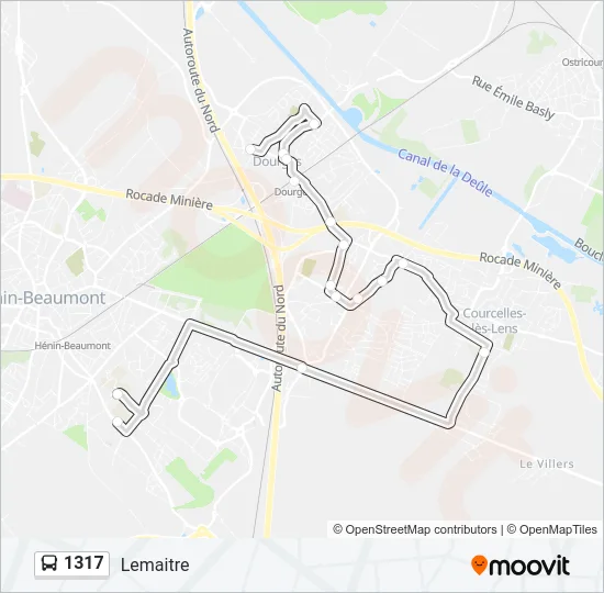 1317 Bus Line Map