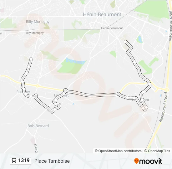 1319 Bus Line Map