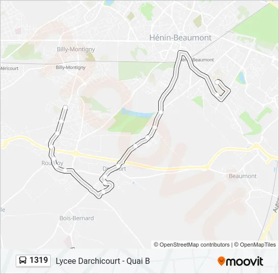 1319 Bus Line Map