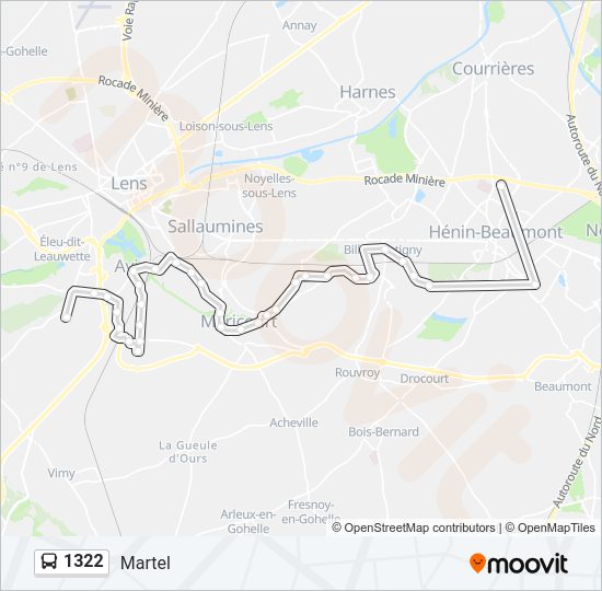 1322 Bus Line Map