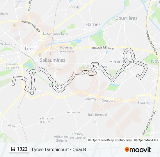 1322 Bus Line Map