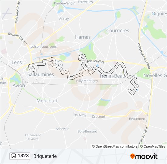 1323 Bus Line Map