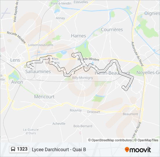 1323 Bus Line Map