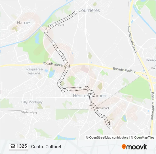1325 Bus Line Map