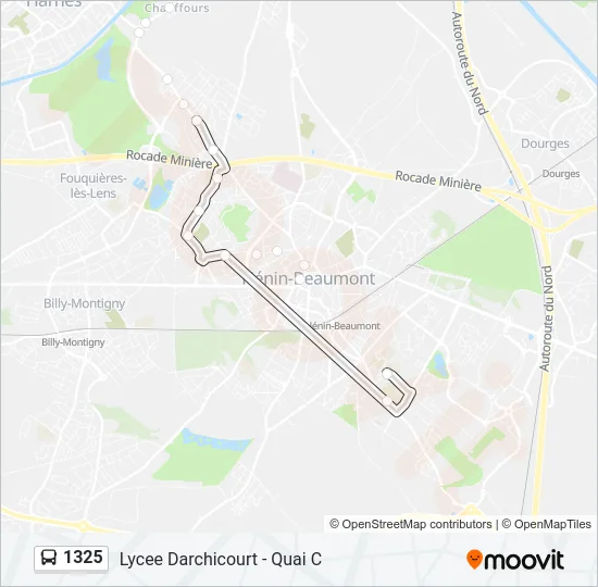 1325 Bus Line Map