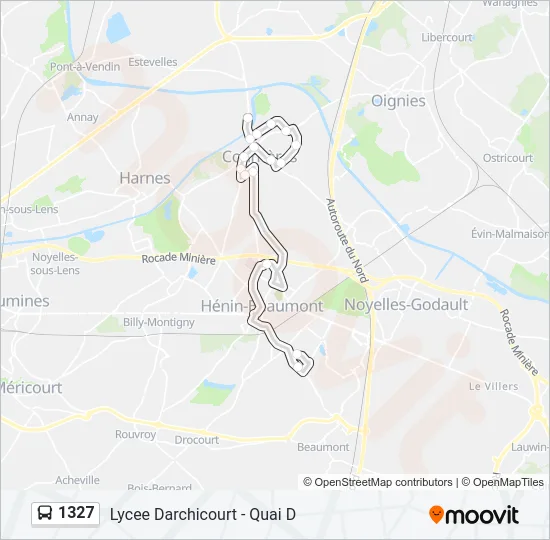 1327 Bus Line Map