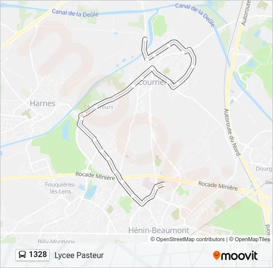 1328 Bus Line Map