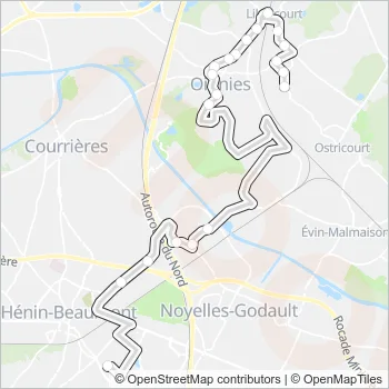 1329 Bus Line Map