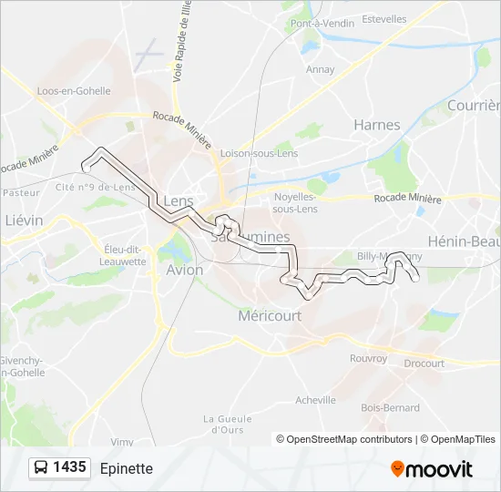 1435 Bus Line Map
