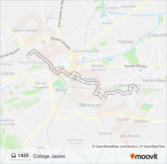 1435 Bus Line Map