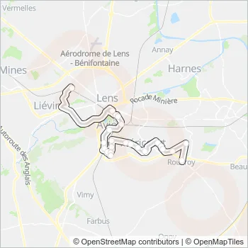 1436 Bus Line Map