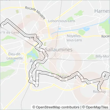1436 Bus Line Map