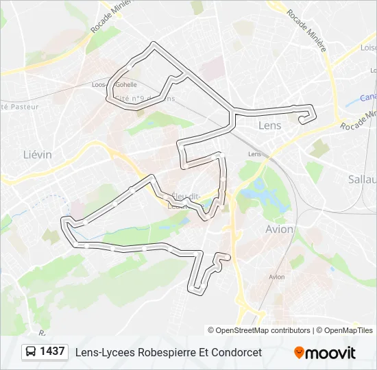 1437 Bus Line Map