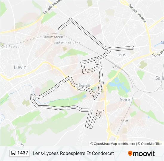 1437 Bus Line Map