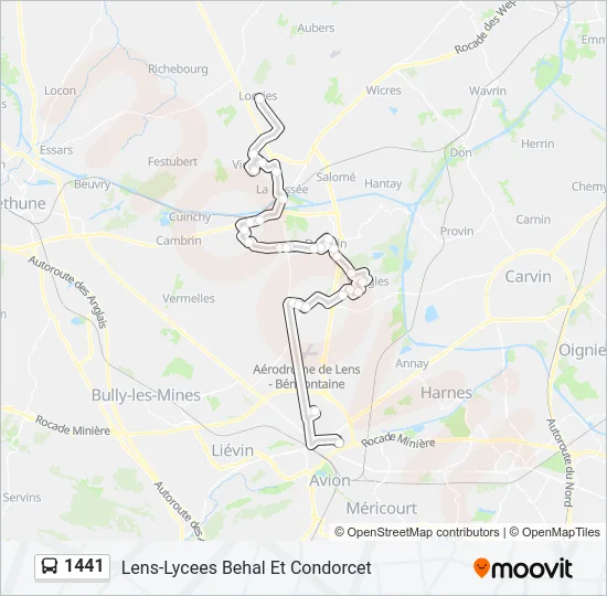 1441 Bus Line Map