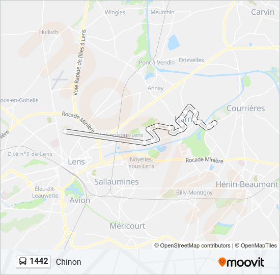 1442 Bus Line Map