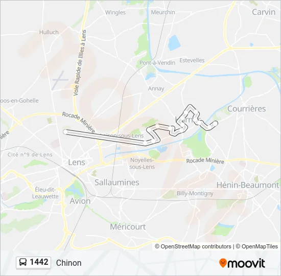 1442 Bus Line Map