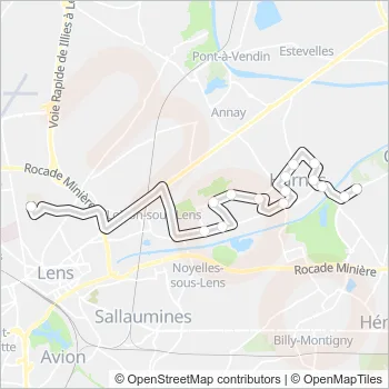 1442 Bus Line Map