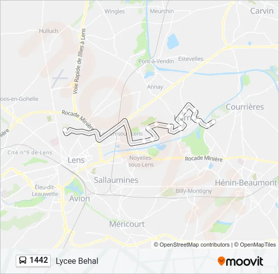 1442 Bus Line Map