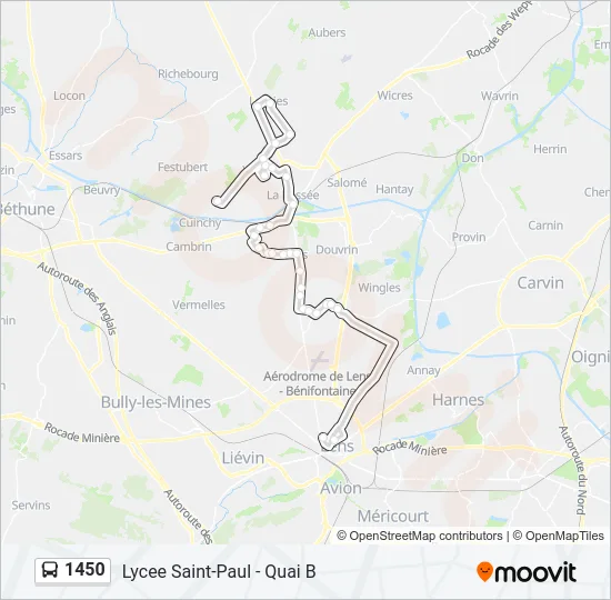 1450 Bus Line Map