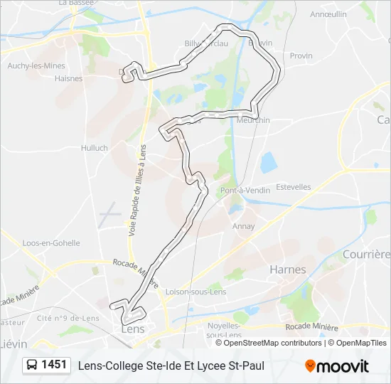 1451 Bus Line Map