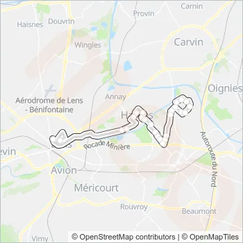 1453 Bus Line Map