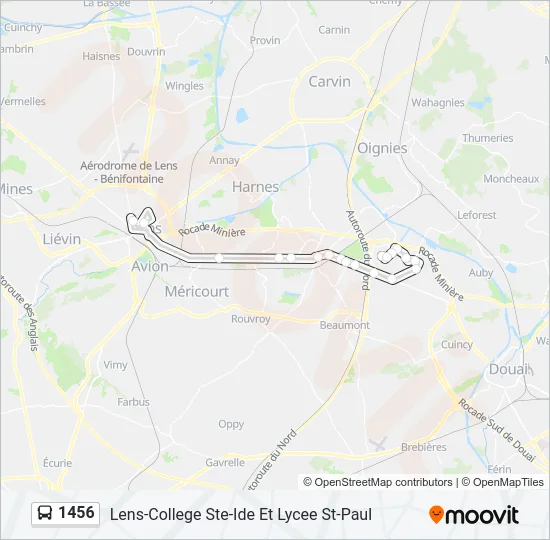 1456 Bus Line Map