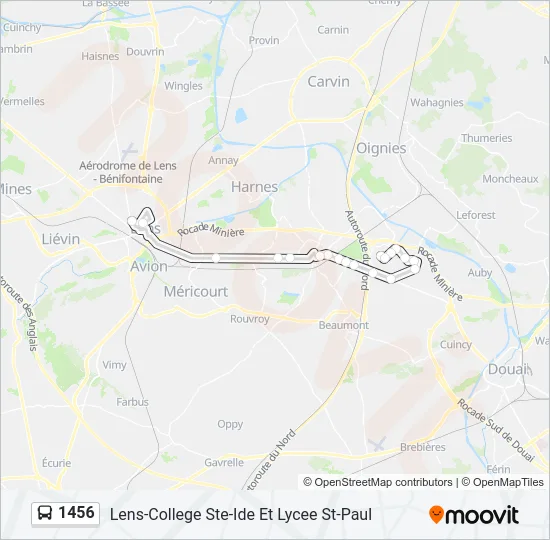 1456 Bus Line Map