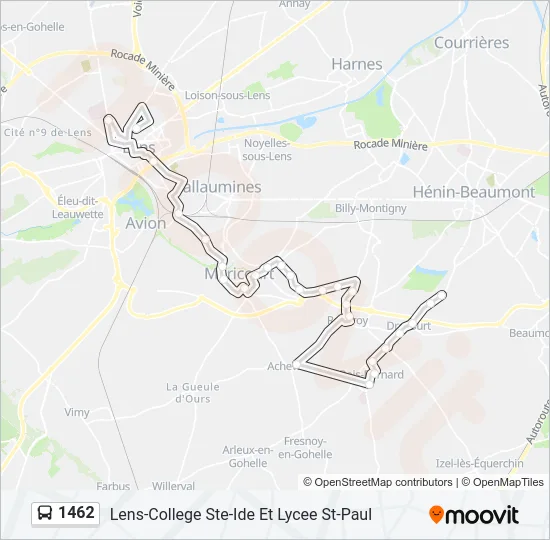 1462 Bus Line Map