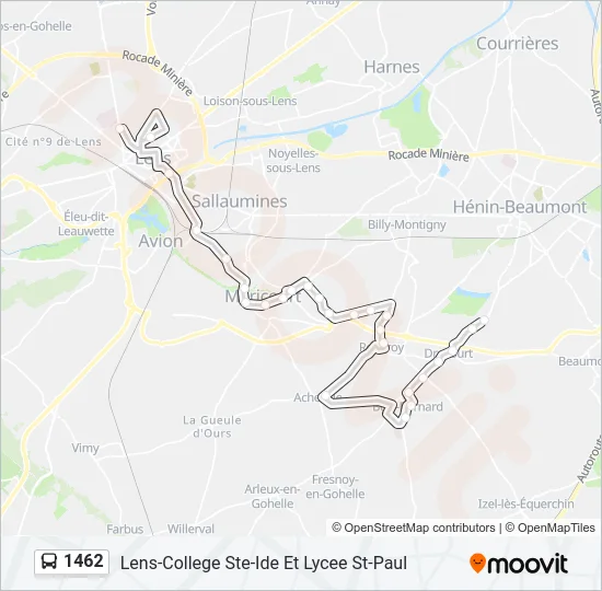 1462 Bus Line Map