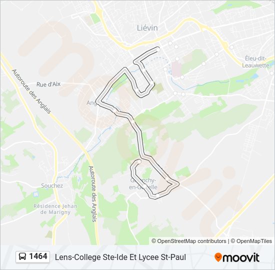 1464 Bus Line Map