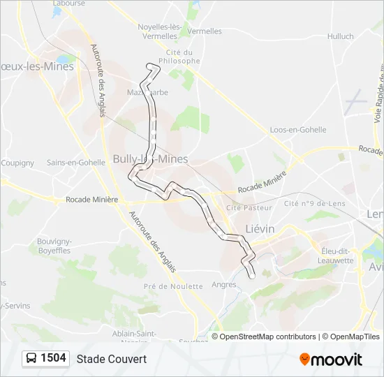 1504 Bus Line Map