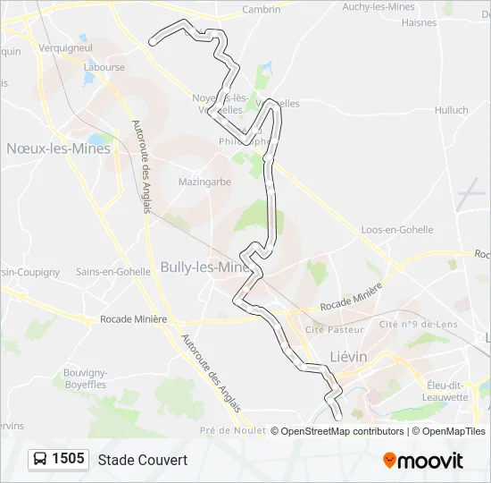 1505 Bus Line Map