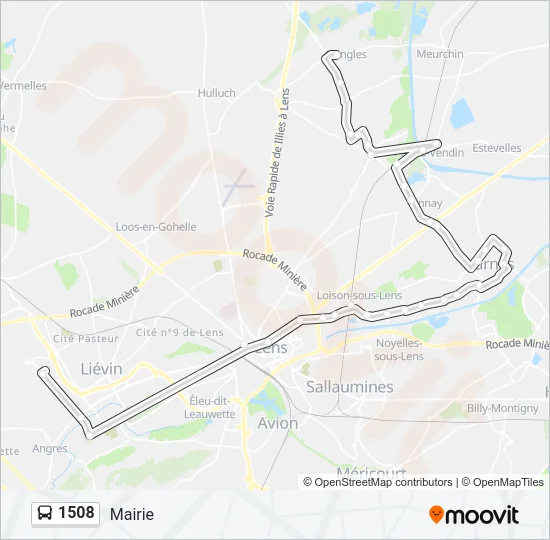 1508 Bus Line Map