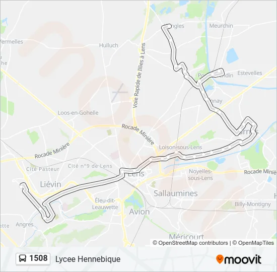 1508 Bus Line Map