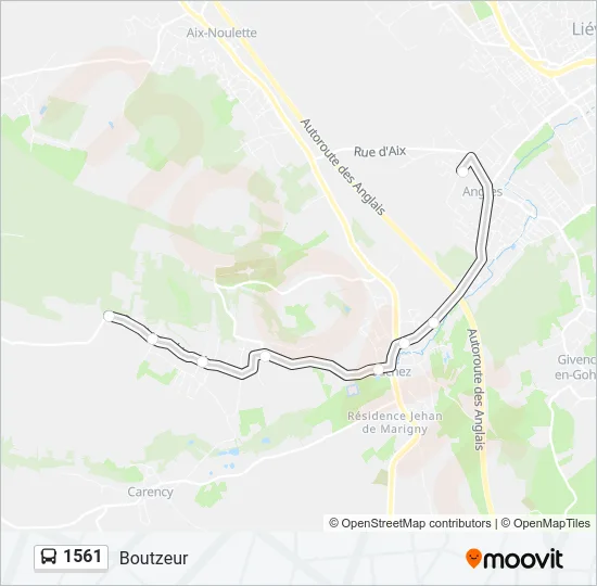 1561 Bus Line Map