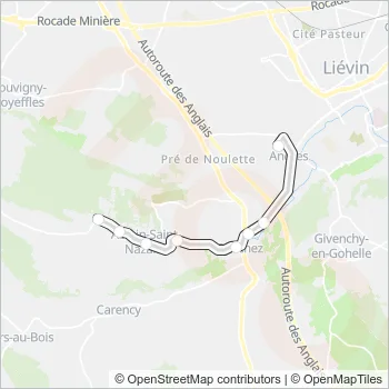 1561 Bus Line Map