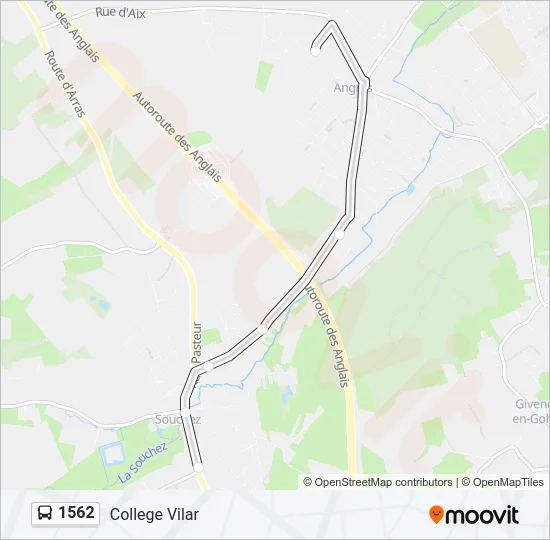 1562 Bus Line Map