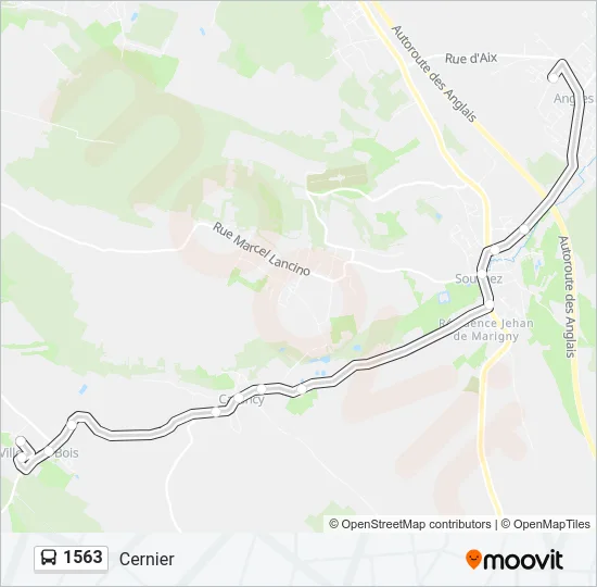 1563 Bus Line Map