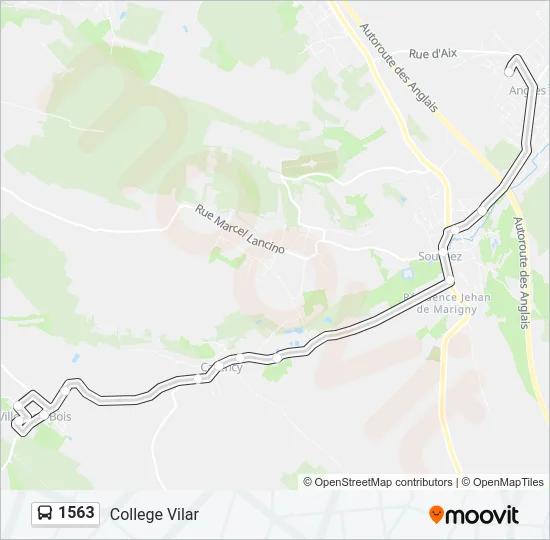 1563 Bus Line Map