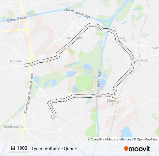 1602 Bus Line Map