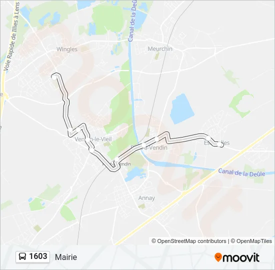1603 Bus Line Map