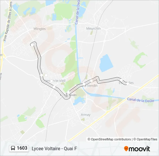1603 Bus Line Map