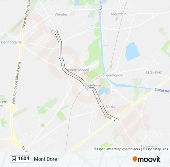 1604 Bus Line Map