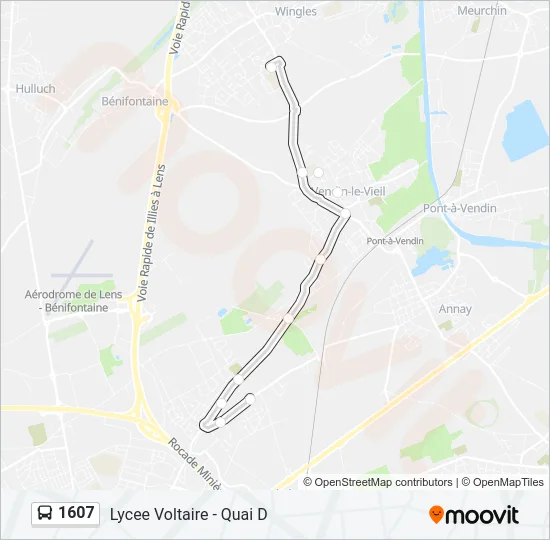 1607 Bus Line Map