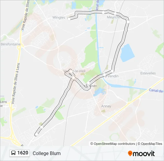 1620 Bus Line Map