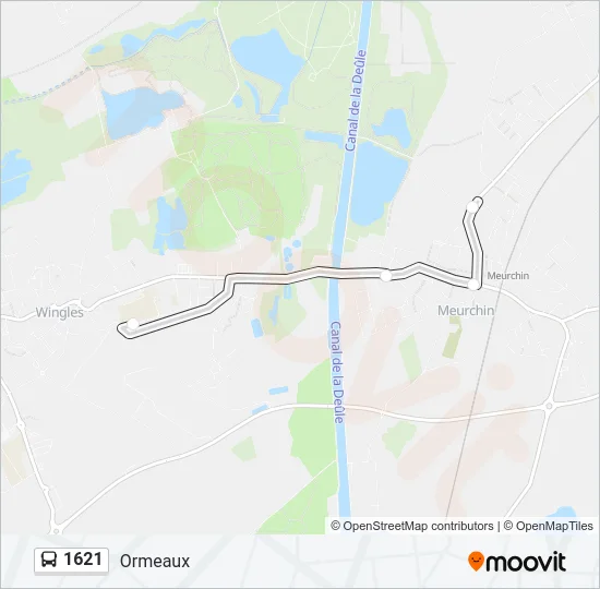 1621 Bus Line Map