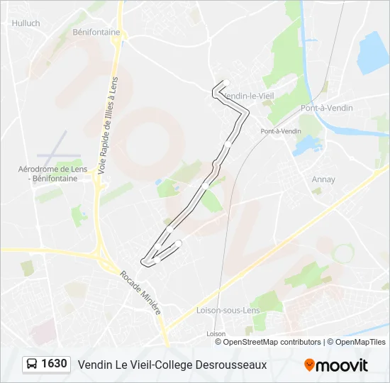 1630 Bus Line Map